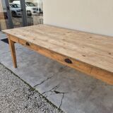 Old rustic farmhouse store table 2 drawers -2m22