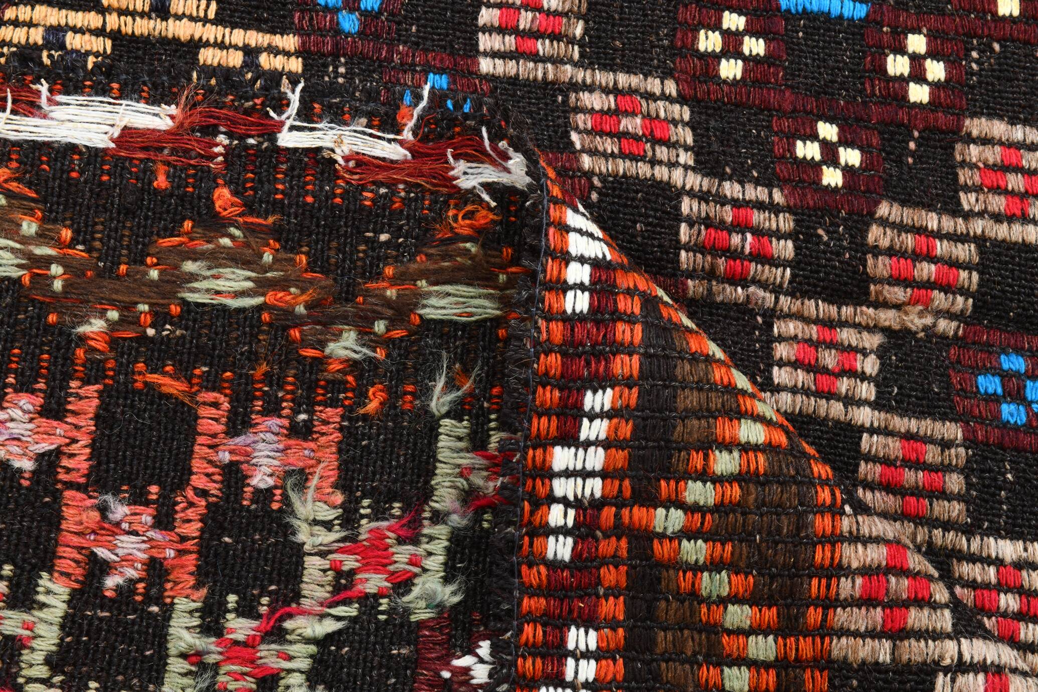 Blue & Burgundy Tribal Kilim Rug, 181x295Cm