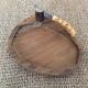 Wooden butter dish and knife