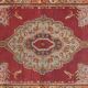 Vintage Turkish rug handmade 92x133 cm