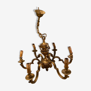 Bronze ceiling lamp with 6 branches