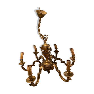 Bronze ceiling lamp with 6 branches