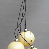 Chandelier 4 glass globes marked Germany Art Deco 1930
