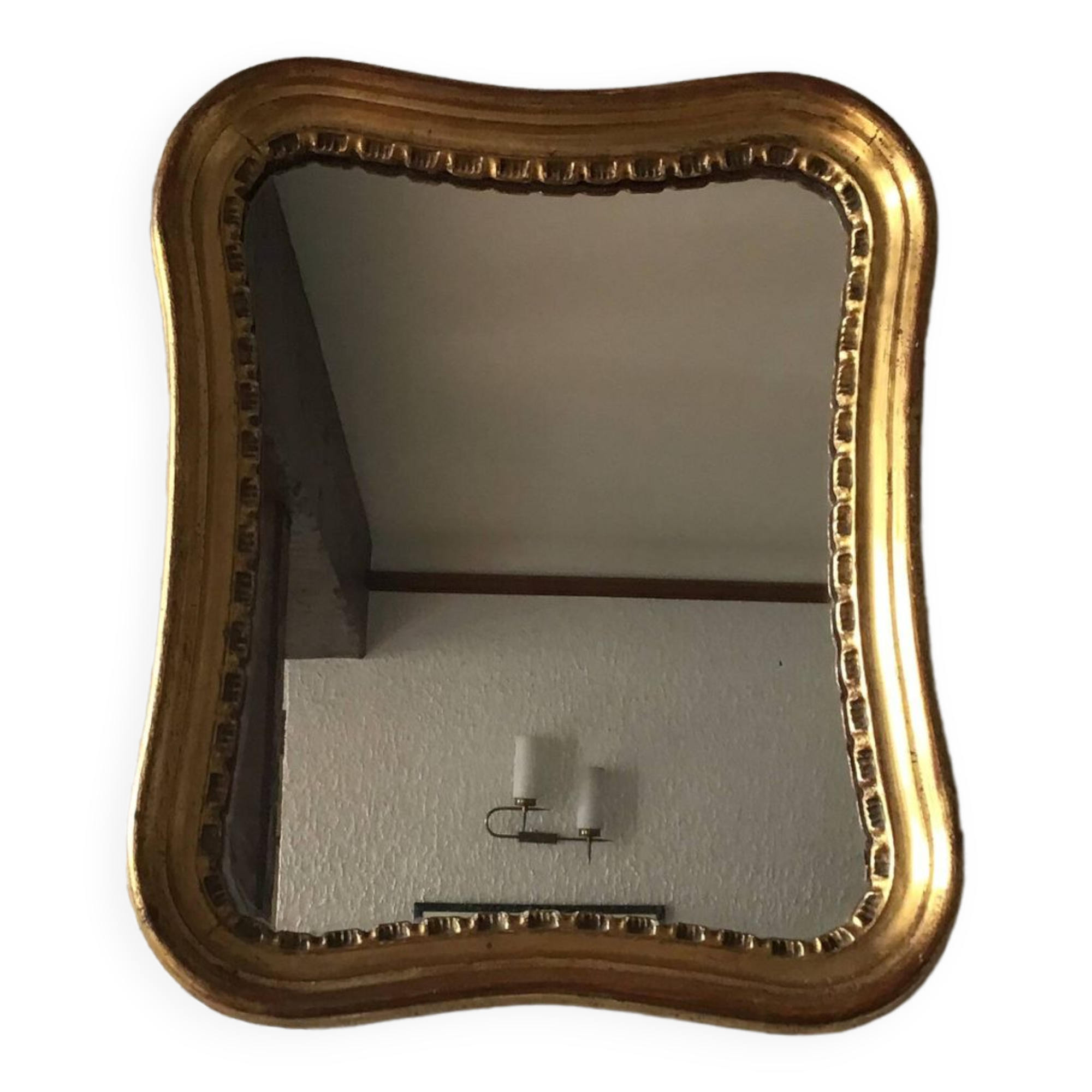 Old gilded wood mirror