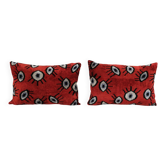 Lot de 2 housses de coussin ikat vintage 61x41 cm
