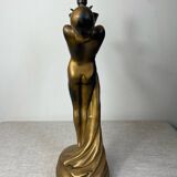 Lampe à poser femme drapée 1980