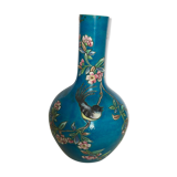 Longwy enamel vase