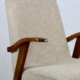 Armchair chair 300-123, design by M. Puchała beige boucle