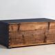 Antique navy blue bridal trunk (1855)