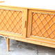 Beautiful pine and rattan sideboard from the 1960s