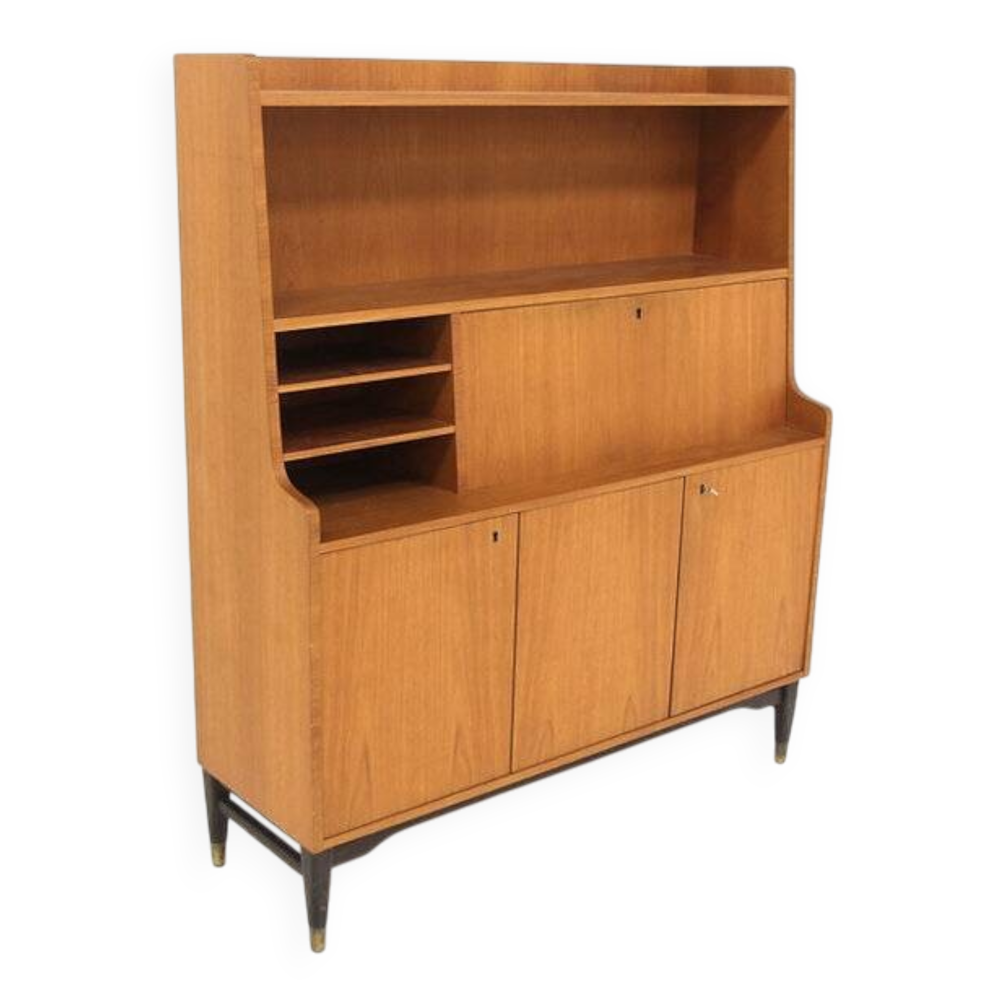 Secrétaire scandinave en teck, BB/WG, Finlande, 1950