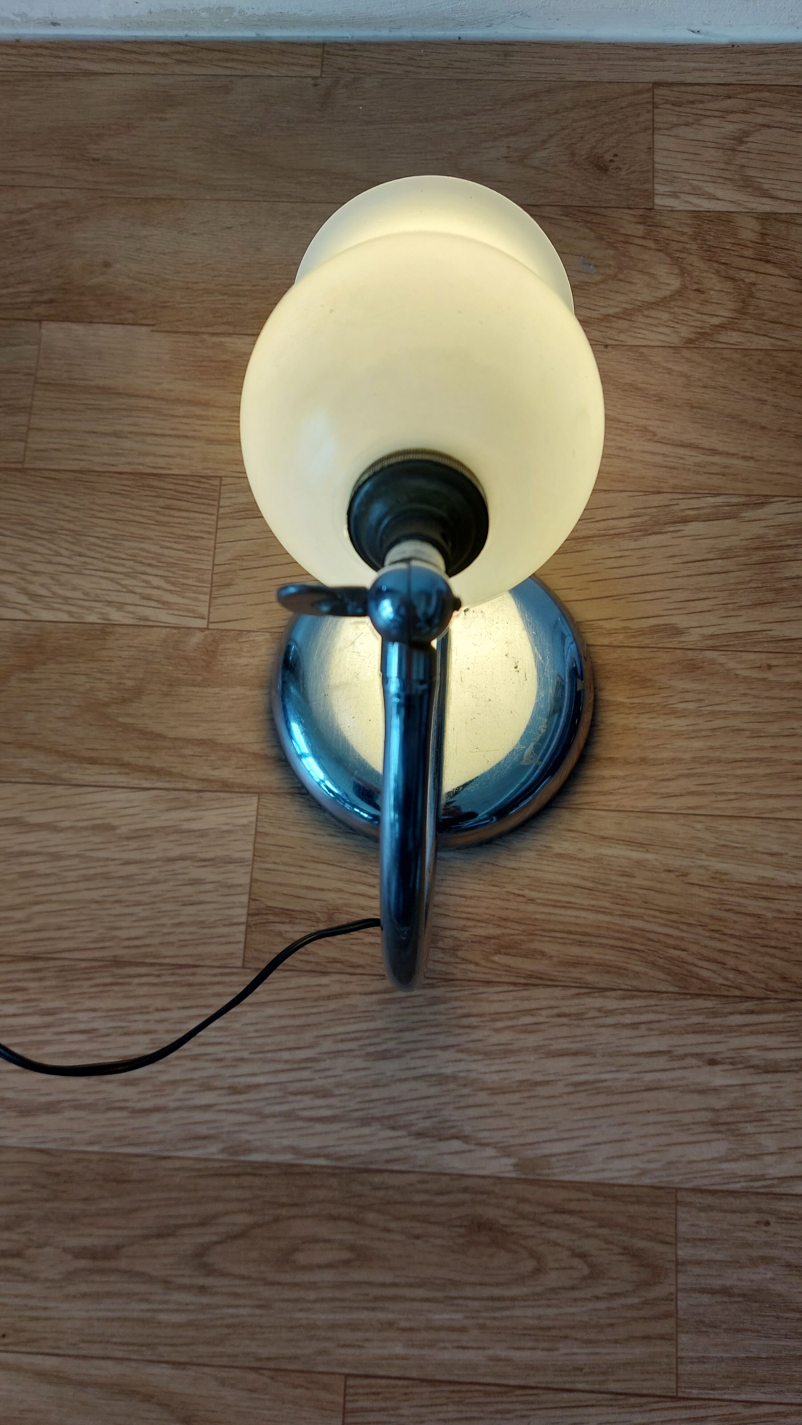 Art Deco chrome ball lamp.