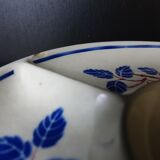 Service dish with compartments - separator dish for aperitif - French earthenware