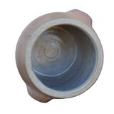 Grand pot ancien français en grès à glaçure brune