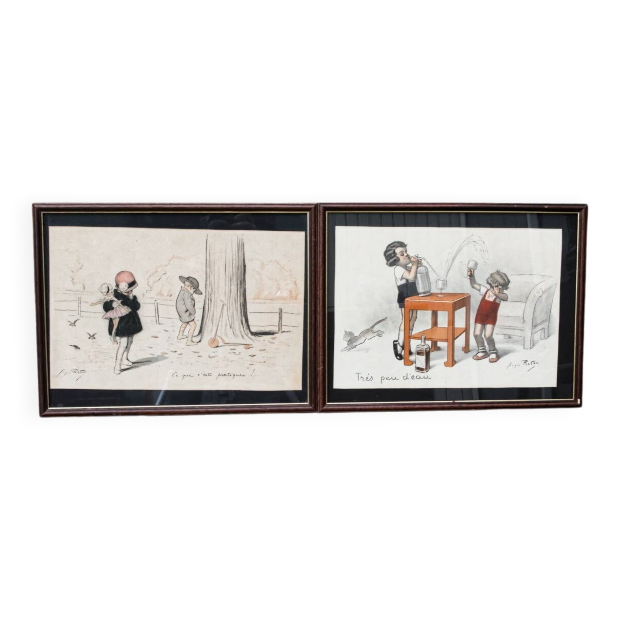 Set of two lithographs by Georges Redon (1869-1943)