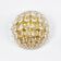 Crystal & gilt brass flush mount from palwa, germany, 1970s