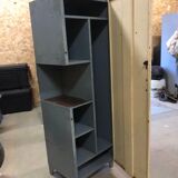 Old metal cabinet 4 shelves and hospital cloakroom