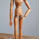 Articulated wooden mannequin