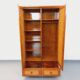 Vintage woven rattan and wood armoire by Maugrion for Roche-Bobois.