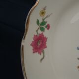 5 assiettes à dessert en faïence de Digoin Sarreguemines décor oiseaux et fleurs diam 18 cm