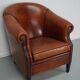 Vintage Dutch Cognac Colored Leather Club Chair