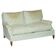 Howard & Son's Chairs Ltd ticking fabric canapé with feather cushions.