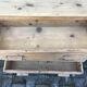 Old retro vintage chest of drawers 3 drawers wooden crude façade oak