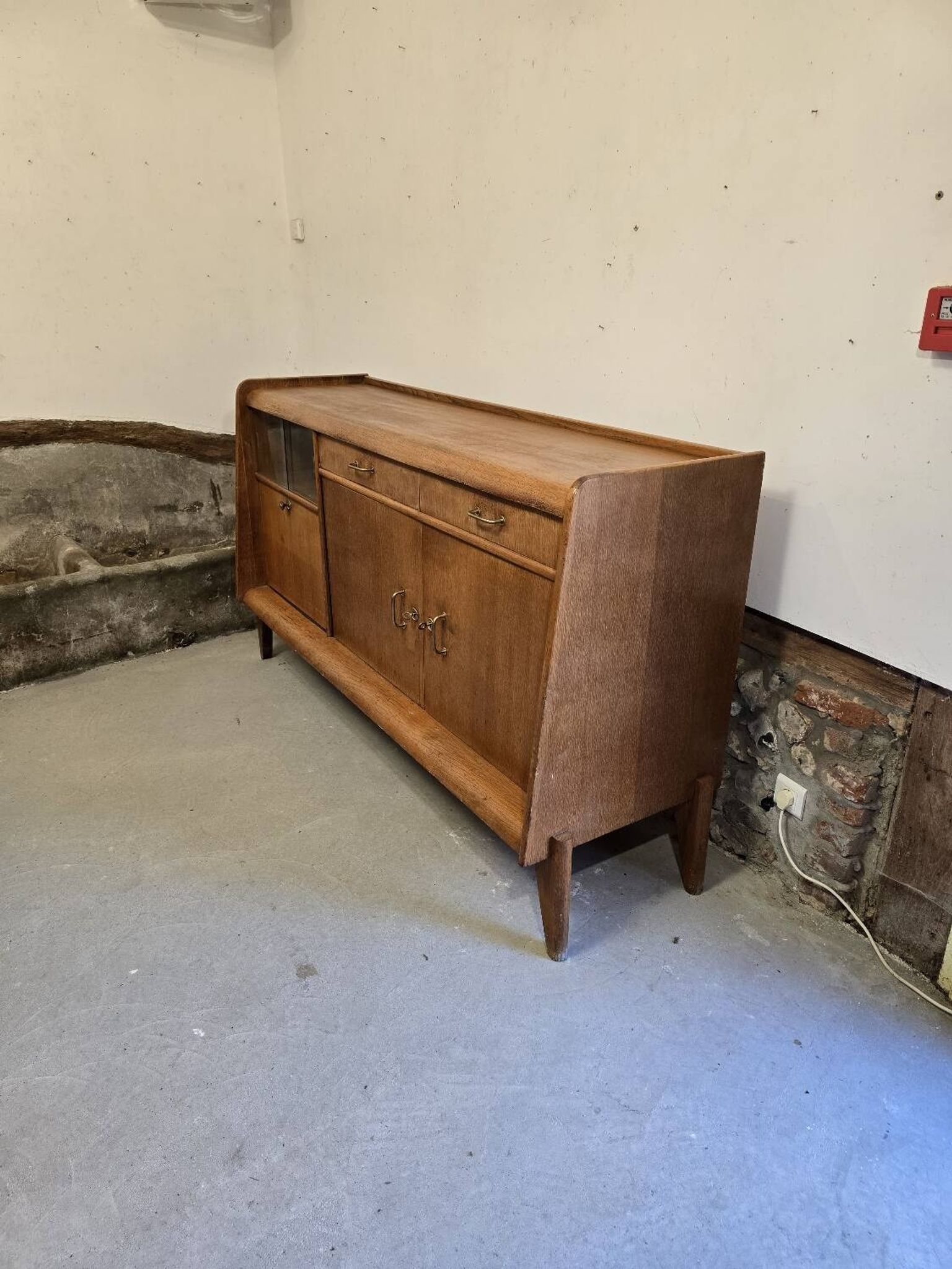 Enfilade 1950 avec vitrine
