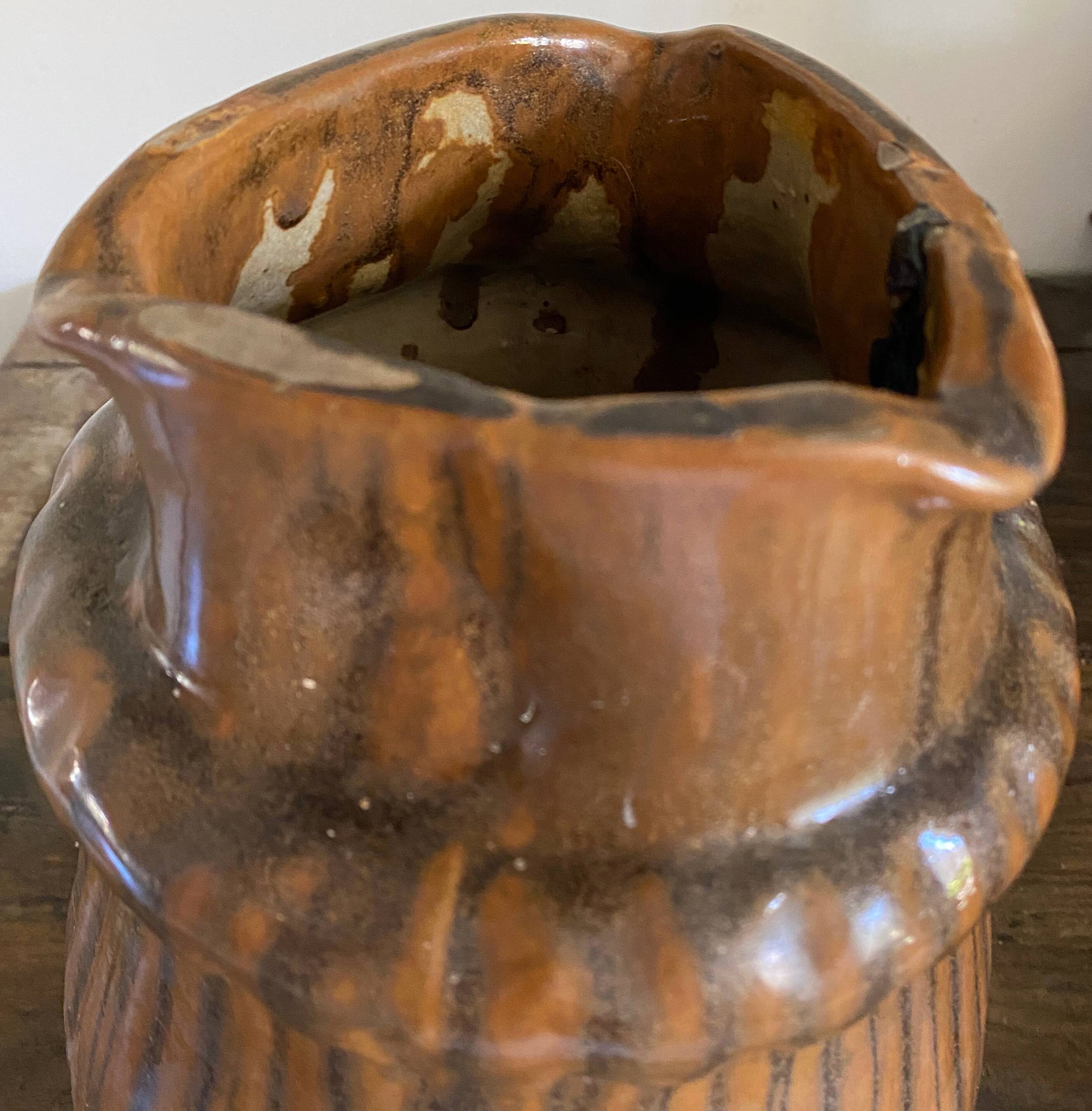 Vase coloquinte cf.abbé pacton (1856-1938) ec. carriez signed