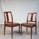 Ensemble de 6 chaises à manger danoise vintage