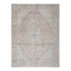 1970s Vintage Persian Handmade Wool Cotton Orange Area Rug 243x314