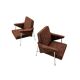 Pair of "Bat" armchairs by Wchód Zadziele, Poland, 1960s