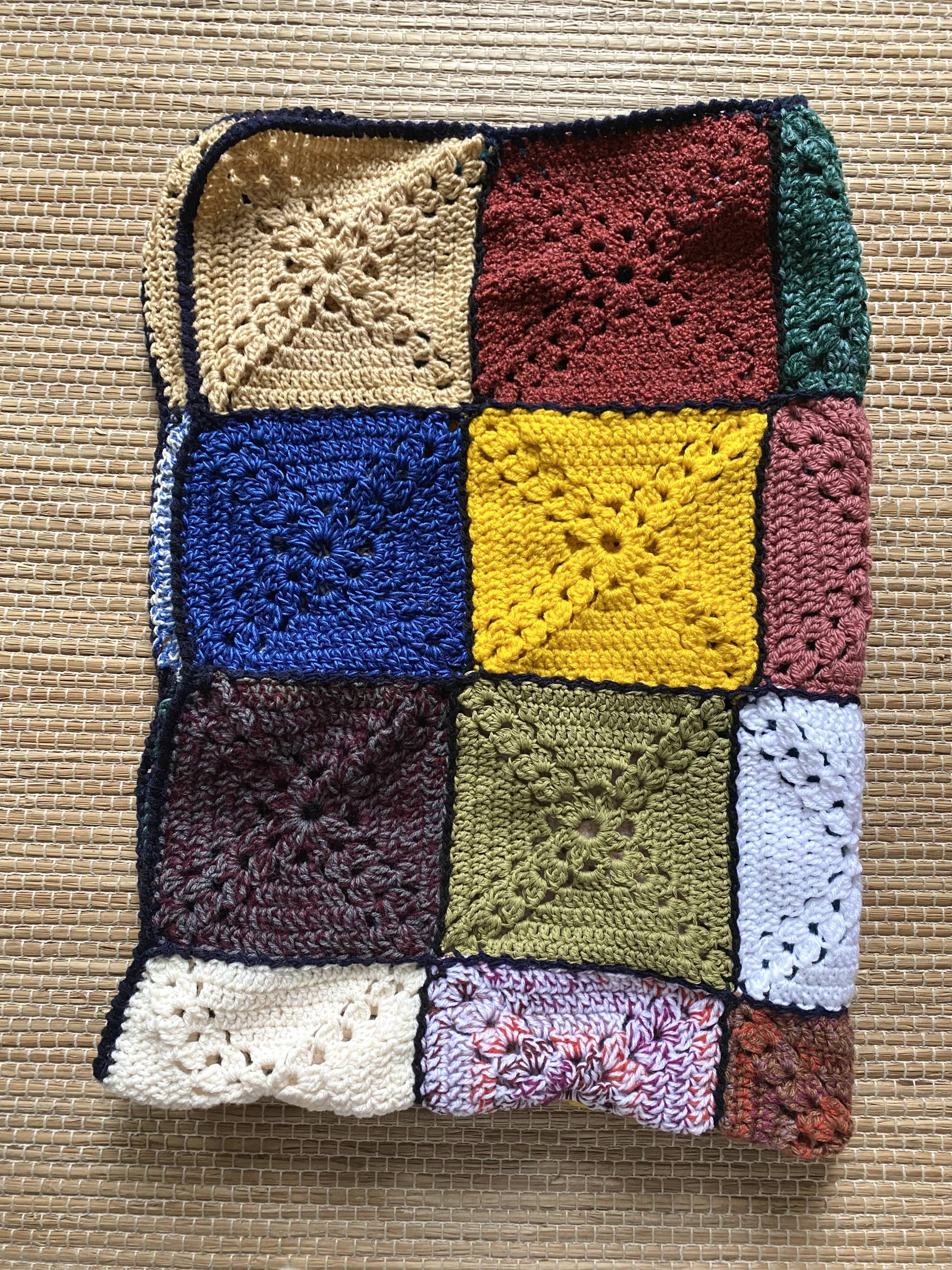 Vintage crochet blanket 90X120 cm