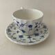 Myott Meakin England Blue Cup Saucer and Milk Jug