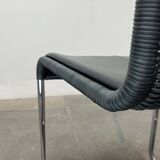 Grey German cantilever chairs B25 with leather cushions from Tecta, set of 4.