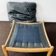 Danish Oak and Leather Lounge Chair with Ottoman
