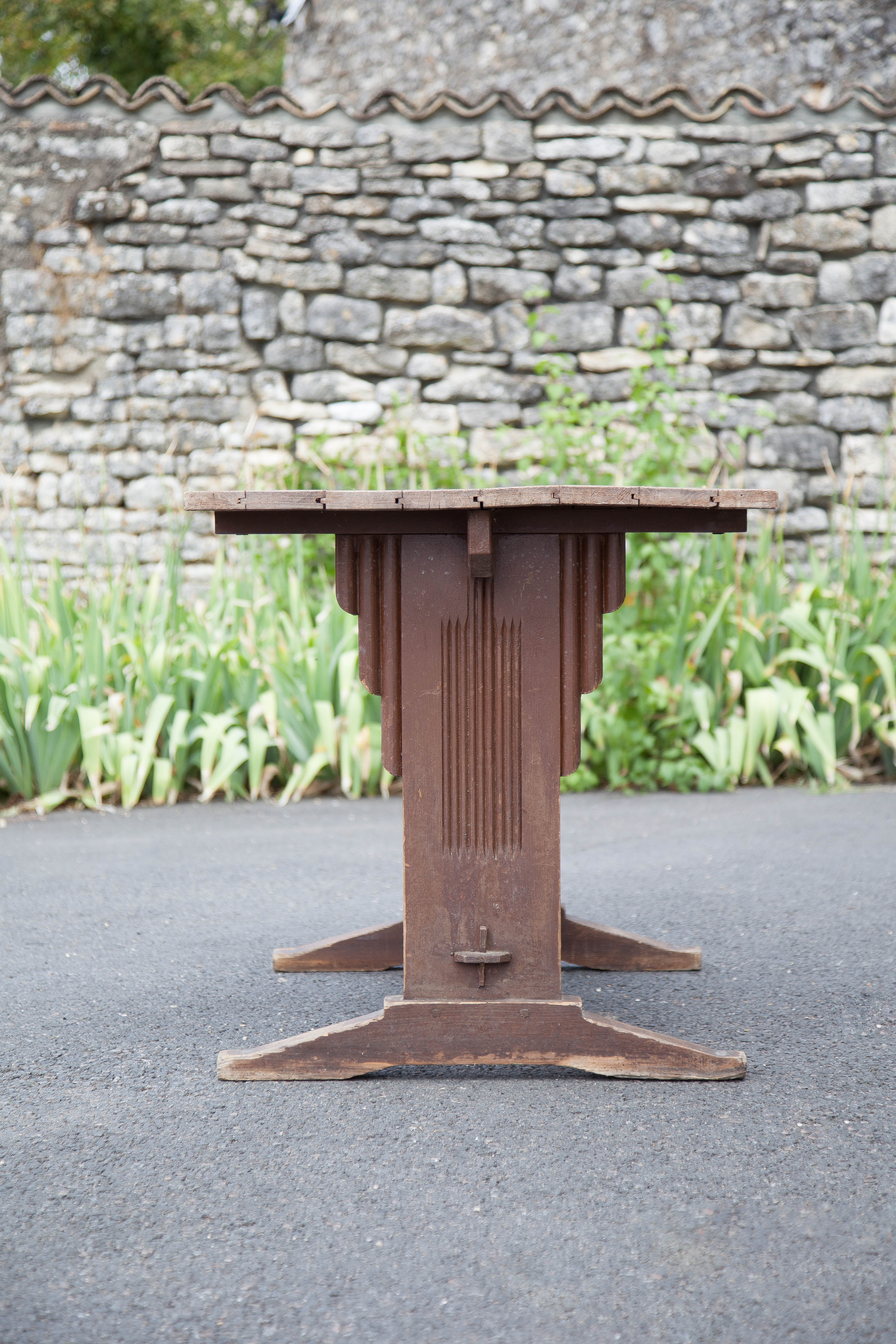 Vintage wood bistro table