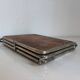 Vintage 1950 triptych mirror barber beveled crystal hairdresser - 25 x 59 cm