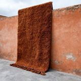 Moroccan rug in cognac brown wool 150/250cm