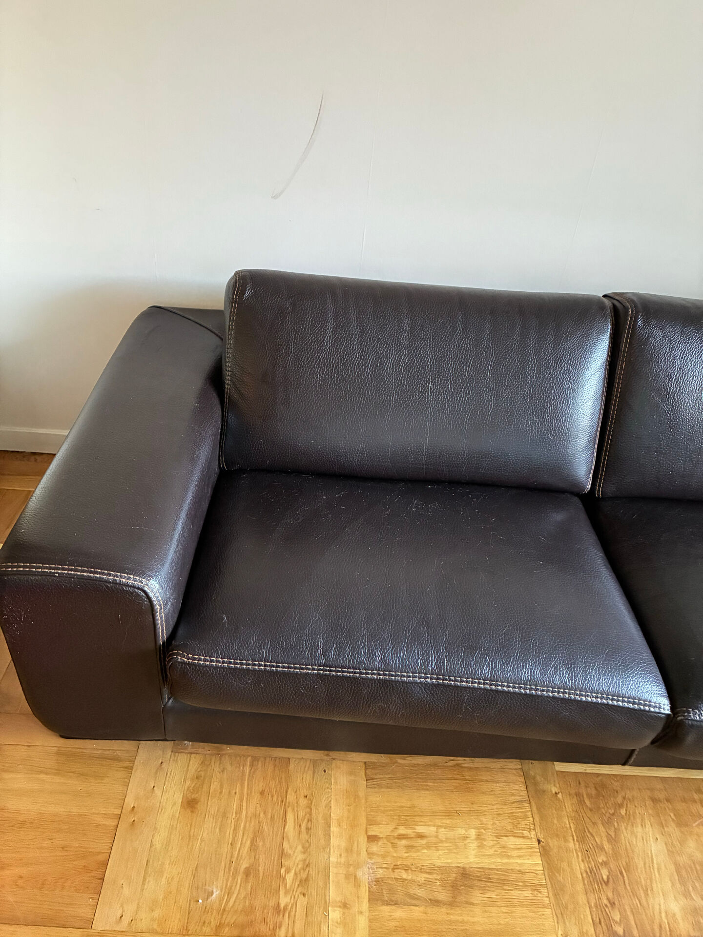 Canapé 3/4 places cuir Roche Bobois