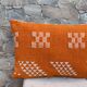 Moroccan orange pillowcase, Berber cushion cover, ear pillowcase.