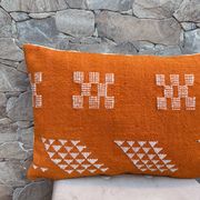 Moroccan orange pillowcase, Berber cushion cover, ear pillowcase.