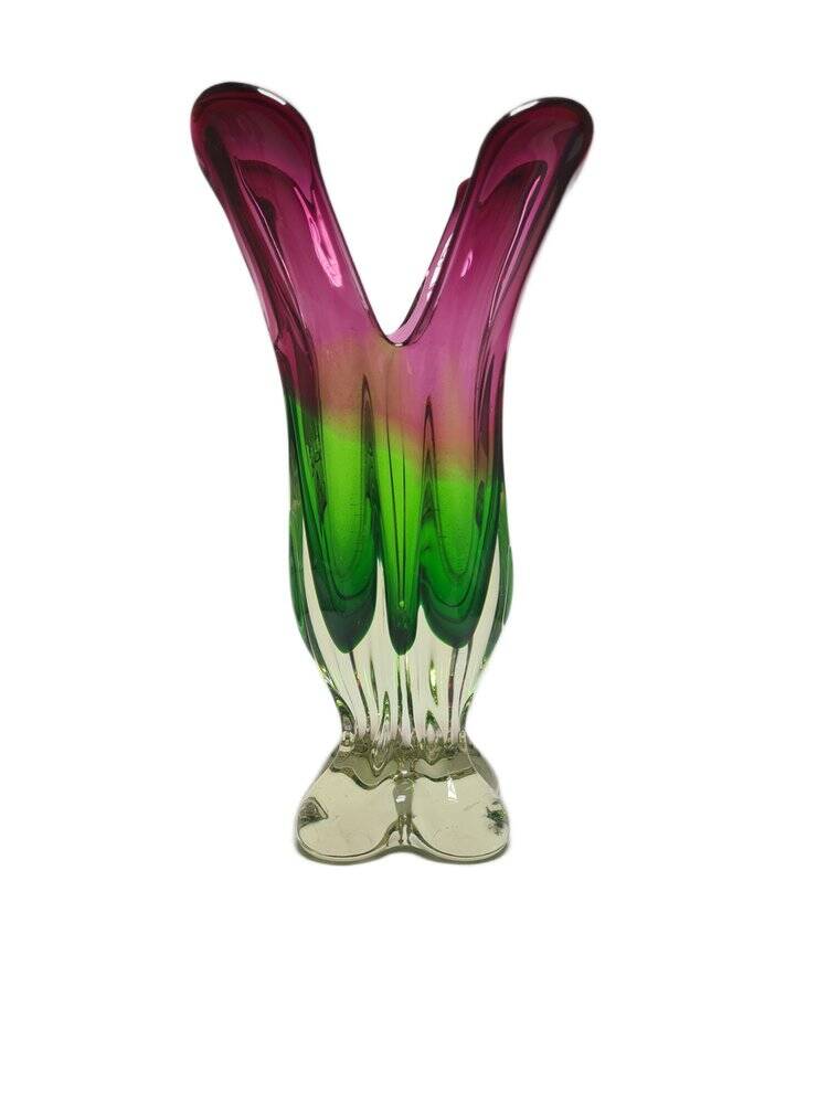Vase by J. Hospodka for Chribska Glassworks, Former Czechoslovakia, 1960s