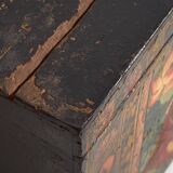 Antique oriental trunk in dark tones (c.1900) #4