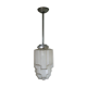 Suspension Deco with frosted glass globe