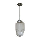 Suspension Deco with frosted glass globe