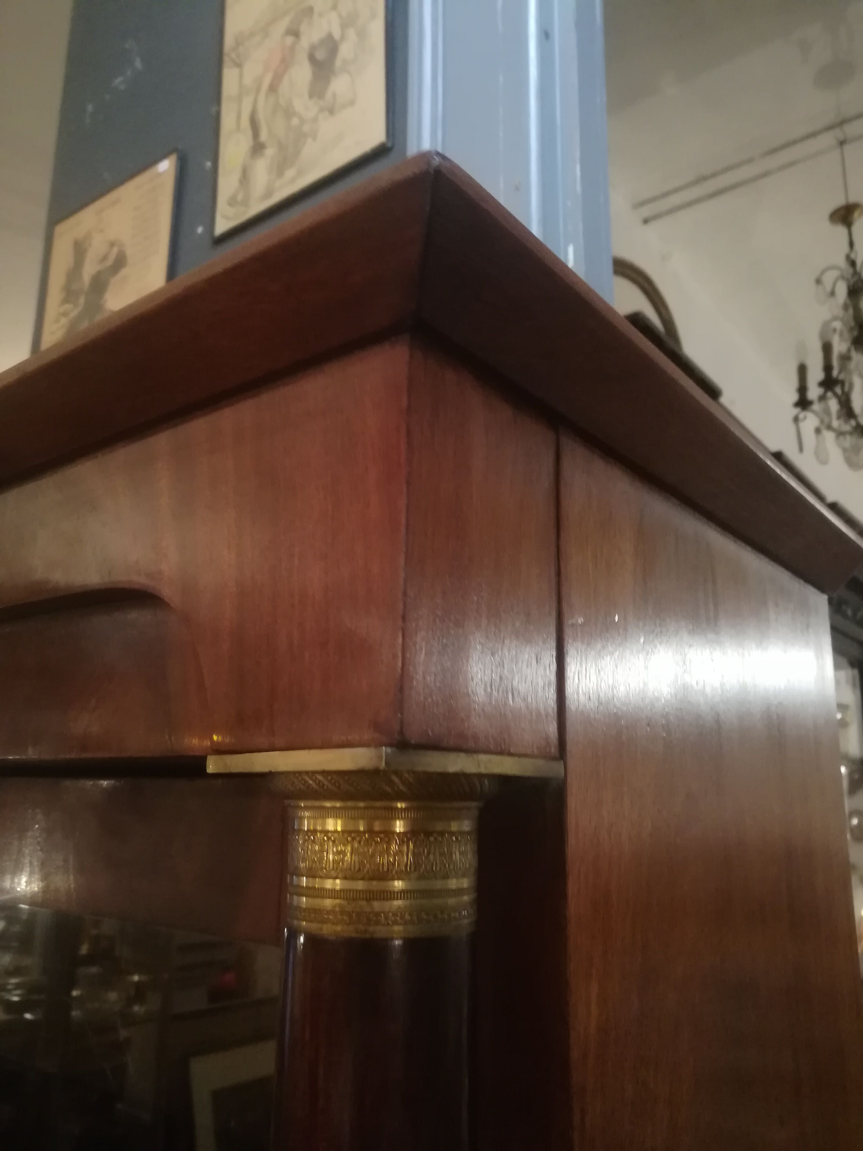 Empire style library in mahogany and bronze