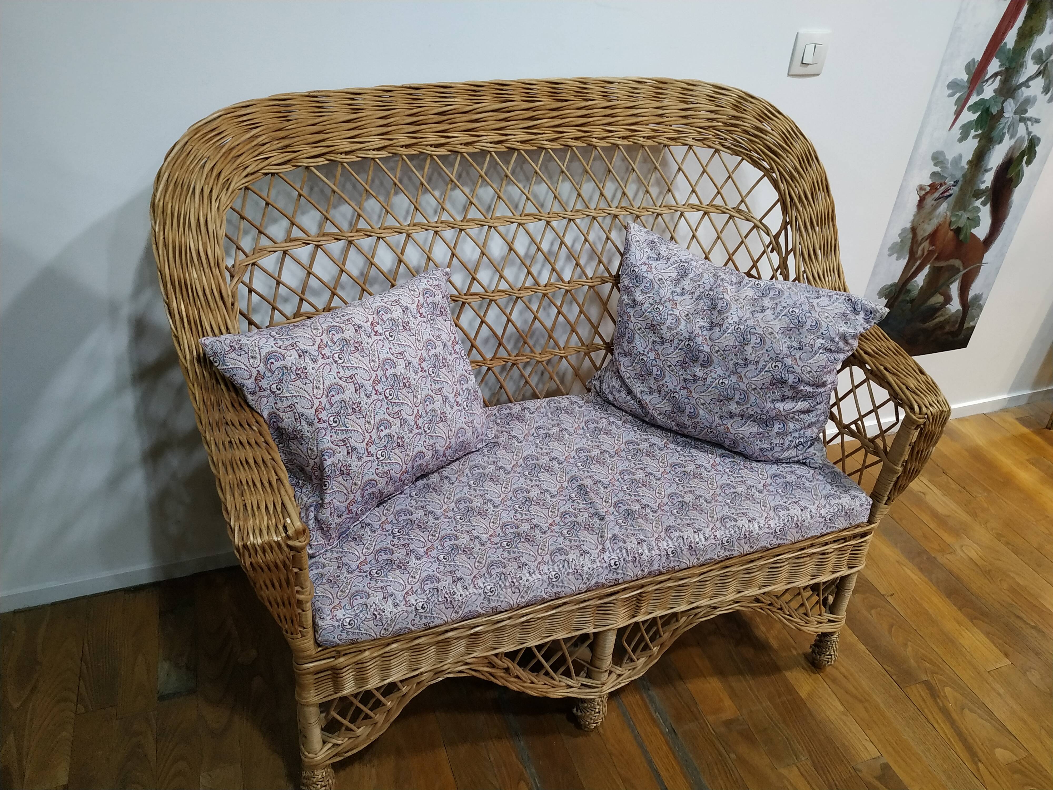 Rattan bench