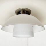 Lampe suspendue en métal et verre modèle danois milieu du siècle Ph 4 1/2 - 4 par Poul Henningsen pour Louis Poulsen, années 1980