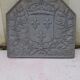 Plaque de cheminée  en fonte fleur de lys fonderie d'art jamais posée